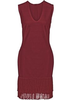 Платье с бахромой (кремовый) Bonprix