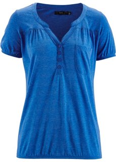 Трикотажная блузка с коротким рукавом (лососевый меланж) Bonprix