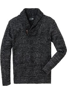 Пуловер Regular Fit с шалевым воротником (темно-красный/темно-синий мела) Bonprix