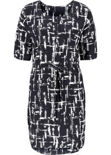 Платье в стиле рубашки (черный) Bonprix