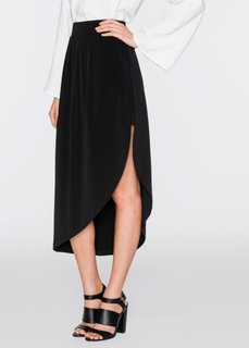 Асимметричная юбка (черный) Bonprix
