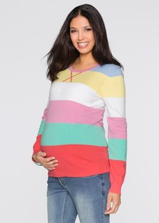 Для будущих мам: вязаный пуловер (в полоску) Bonprix