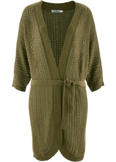Удлиненный кардиган с рукавом 3/4 (белый) Bonprix