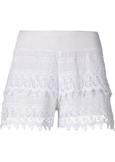 Кружевные шорты (черный) Bonprix