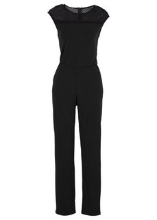 Комбинезон с кружевом (капри-синий) Bonprix