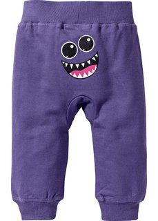 Мода для малышей: трикотажные брюки из биохлопка (2 шт.), Размеры  56/62-104/110 (лиловый/нежная фуксия) Bonprix