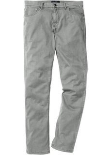 Брюки-стретч Slim Fit Straight в стиле 5 карманов, cредний рост (N) (нейтрально-серый) Bonprix