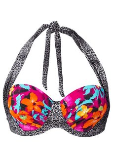 Купальный бюстгальтер, чашка D (оранжевый/ярко-розовый) Bonprix