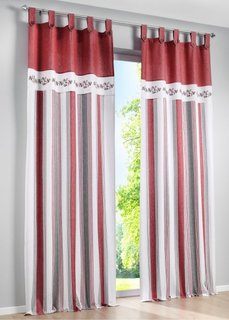 Штора Нора (1 шт.), петли (синий) Bonprix