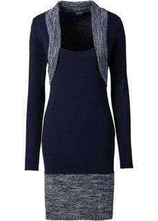 Вязаное платье (серый меланж) Bonprix
