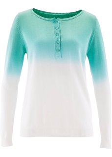 Пуловер с переходом расцветок (небесно-голубой/белый) Bonprix