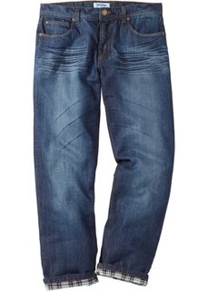 Термоджинсы Regular Fit Straight, низкий + высокий рост (U + S) (темно-синий) Bonprix