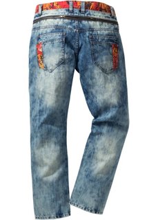 Джинсы Loose Fit Straight, длина (в дюймах) 32 (синий «потертый») Bonprix