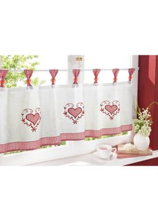 Кухонная штора Элина, петли (красный) Bonprix