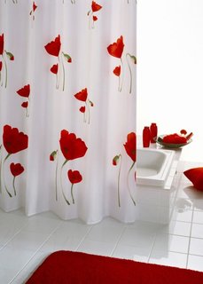 Штора для ванной Мак (красный) Bonprix