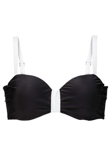 Купальный бюстгальтер, чашка D (черный/белый) Bonprix