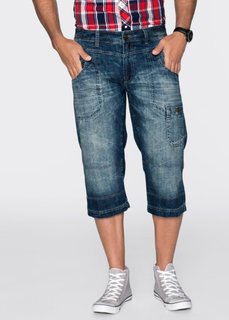 Джинсы Regular Fit Straight 3/4, cредний рост (N) (синий «потертый») Bonprix