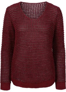 Вязаный пуловер (коричневый) Bonprix