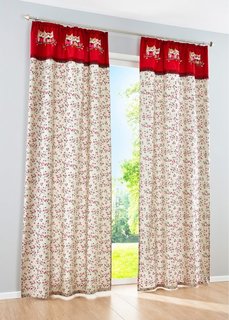 Штора Тилли (1 шт.), петли (красный) Bonprix