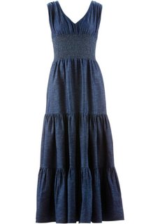 Джинсовое макси-платье (нежно-голубой выбеленный) Bonprix