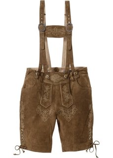 Кожаные шорты Regular Fit (коричневый) Bonprix