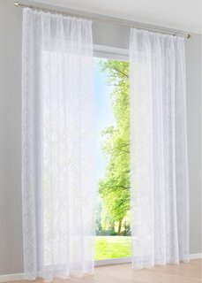 Гардина Этно (1 шт.), люверсы (белый) Bonprix
