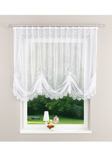 Австрийская штора Мозель (1 шт.), гофрированная тесьма (белый) Bonprix