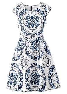 Платье под неопрен (розово-красный/белый) Bonprix