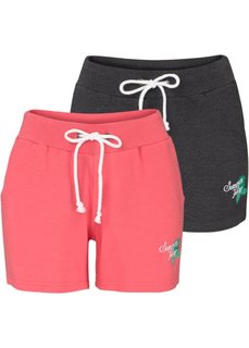 Трикотажные шорты (2 шт.) (зеленый лайм/антрацитовый мела) Bonprix