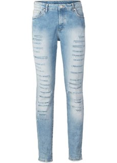 Джинсы Skinny (синий «потертый») Bonprix