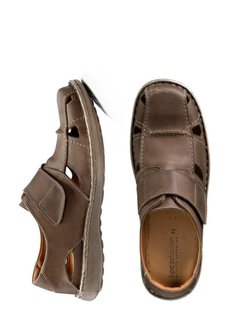 Кожаные сандалии (мускатно-коричневый) Bonprix
