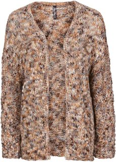 Кардиган с крупным узором (антрацитовый) Bonprix