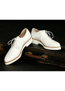 Кожаные туфли (белый) Bonprix