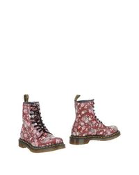 Красные Полусапоги и высокие ботинки DR. Martens