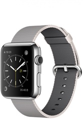 Apple Watch Stainless Steel Case with Woven Nylon Apple