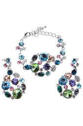 Комплект: браслет, серьги Happy Garnets