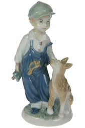 Статуэтка "Мальчик с собакой" Русские подарки