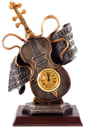 Часы "Скрипка" настольные Русские подарки