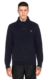 Вязаный свитер с шалевым воротником - Fred Perry