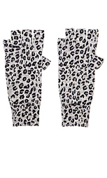 Перчатки без пальцев leopard print - Autumn Cashmere