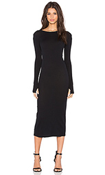 Платье cashmere long sleeve crew neck dress - Enza Costa