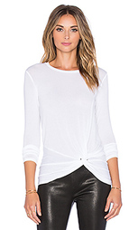 Топ long sleeve side knot crew neck top - Enza Costa