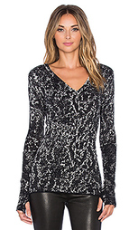 Топ cashmere long sleeve v neck top - Enza Costa