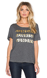 Футболка с рисунком sunday sunrise loose crew neck - SUNDRY