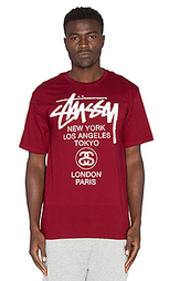 Футболка world tour - Stussy