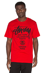 Футболка world tour - Stussy