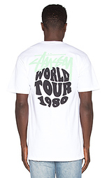 Футболка world tour 1980 - Stussy