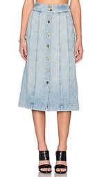 Джинсовая юбка len panel skirt - FRAME Denim