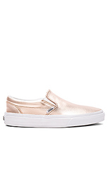 Кроссовки слипоны metallic leather - Vans