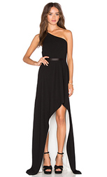 Макси платье one shoulder - Halston Heritage